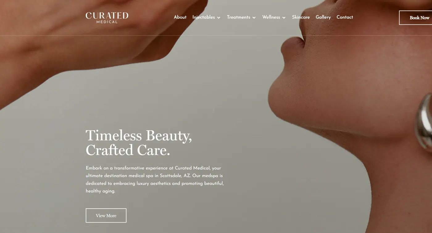 CuratedMed website homepage